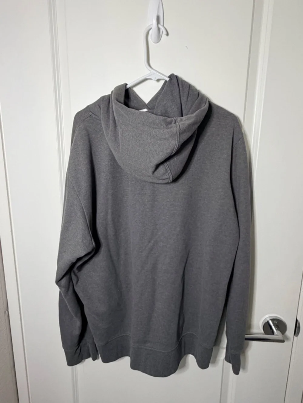 The North Face Hoodie, Grey with Green Print, Size XL
